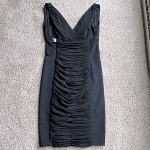 White House Black Market Size 00 Ruched Dress EUC